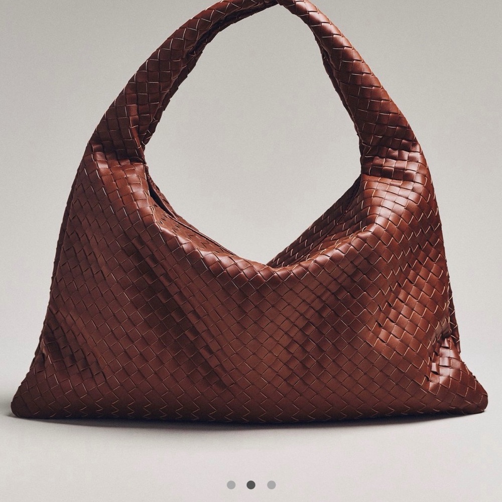 Anthropologie Chocolate Brown Woven Shoulder Bag